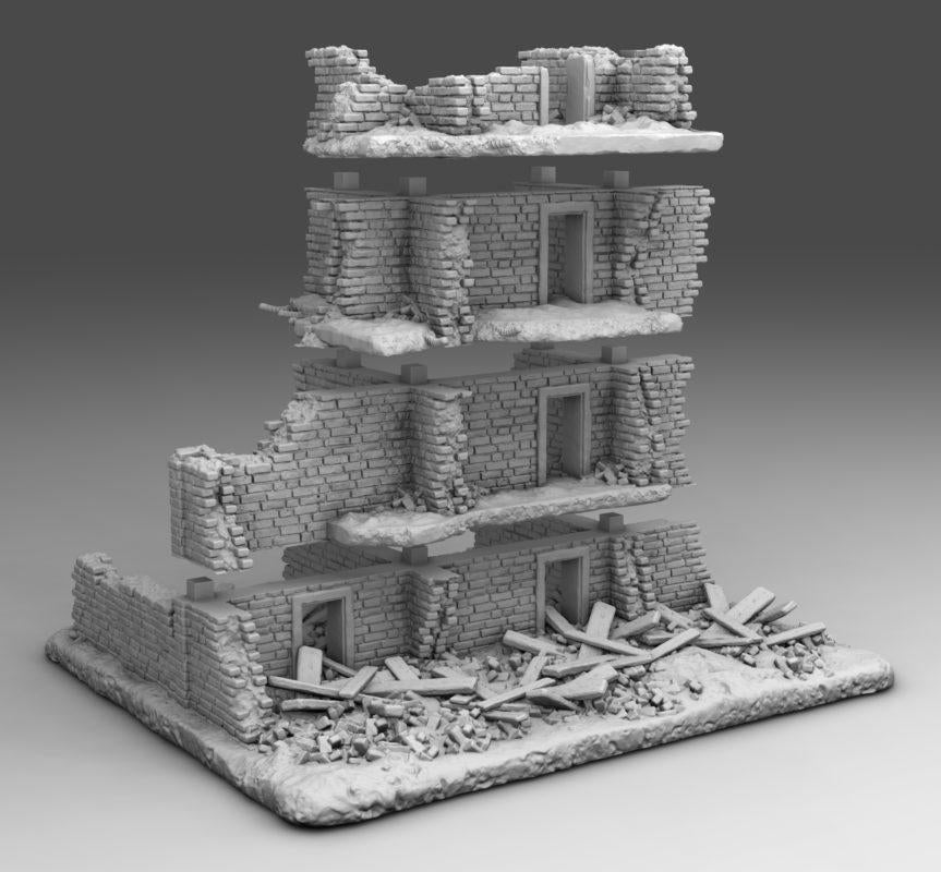 Wargaming Terrain  Arab Building  | 3D Printed Miniatures in 1:56 Scale Various Scales