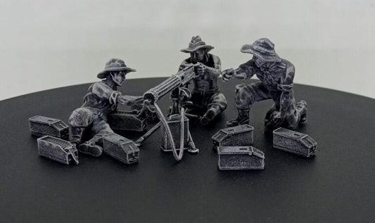 3D Printed Australian Vickers MMG and Crew - 1:56 Scale Miniatures