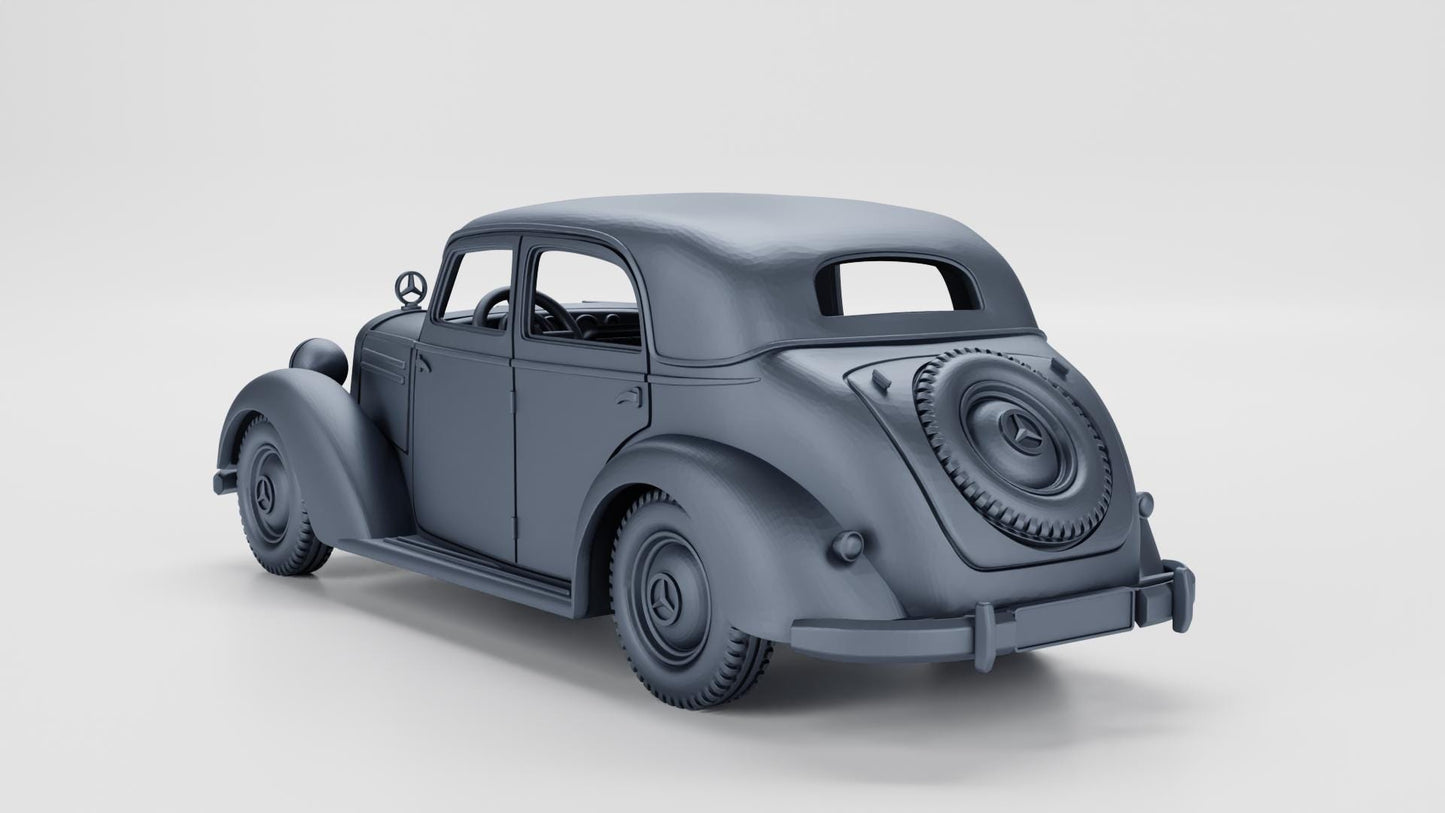 Mercedes 170 V (Mercedes W136) (Germany) – 3D Printed Resin Miniature | Highly Detailed WWII Vehicle | Multiple Scales