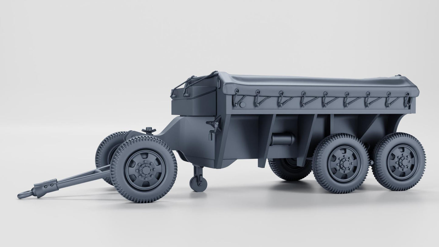 M23 Ammunition Trailer (US) – 3D Printed Resin Miniature | Highly Detailed WWII Vehicle | Multiple Scales (1/72, 1/56, 1/48, 1/35)