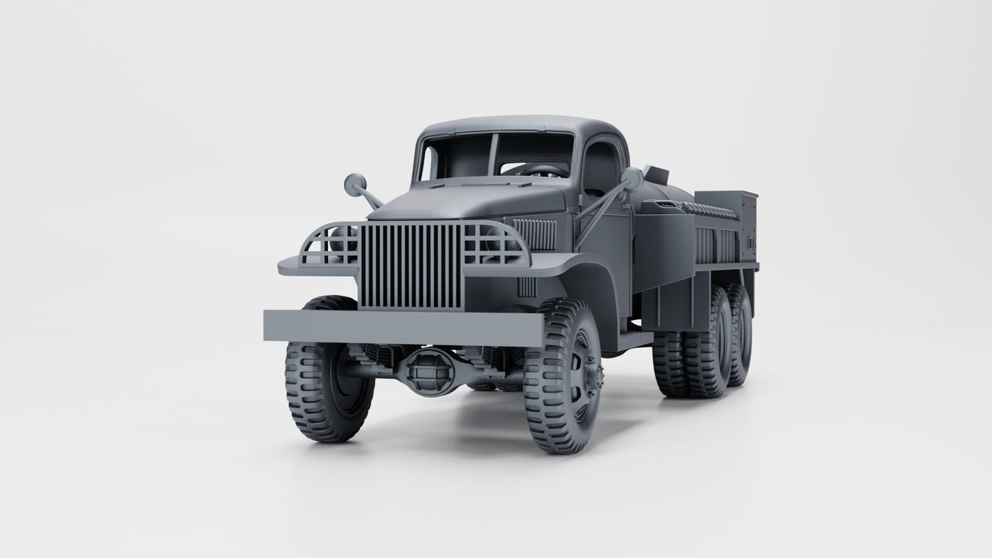 GMC CCKW 353D Fuel Truck – WWII 3D Printed Resin Model (1/72, 1/56, 1/48)