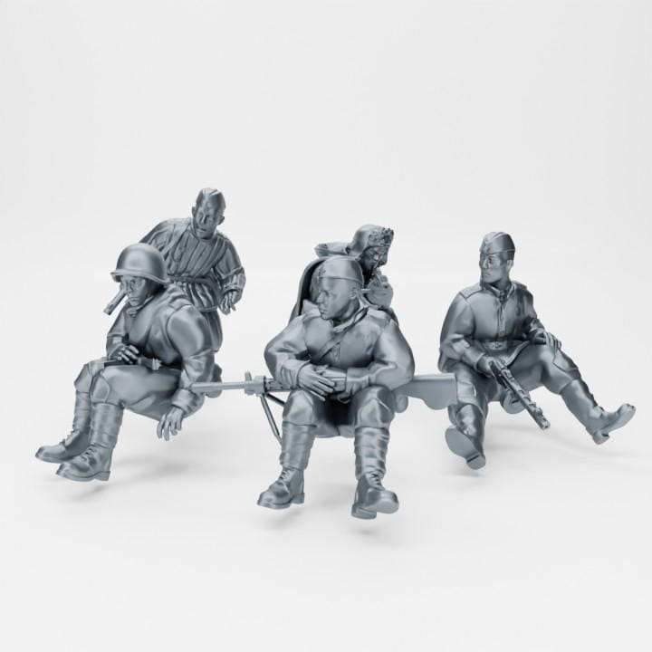 Soviet Tank Riders (late War Fall of Berlin) Set of 10  (USSR) (Soviet, WW2) Various Scales BA