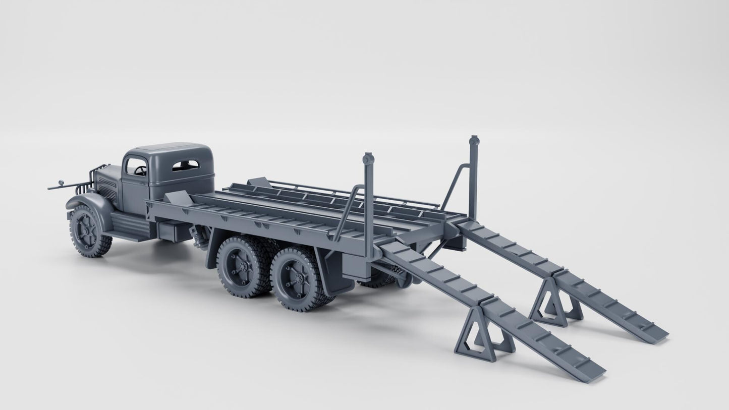 White 920 Tank Transporter (18-Ton, 6x4)(US) – 3D Printed Resin Miniature | Highly Detailed WWII Vehicle | Multiple Scales