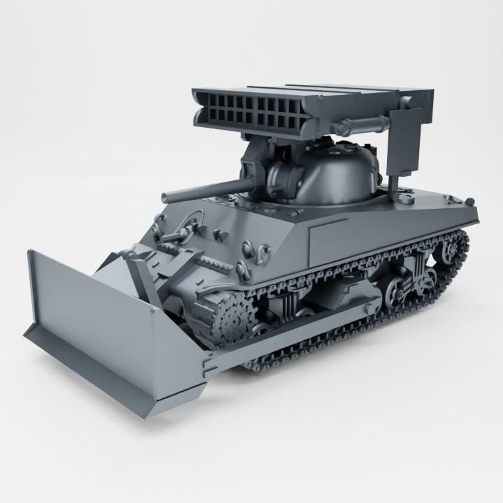 Bolt Action Battlegroup USA Medium tank M4A2 Sherman Dozer (USA , WW2) 2 variants