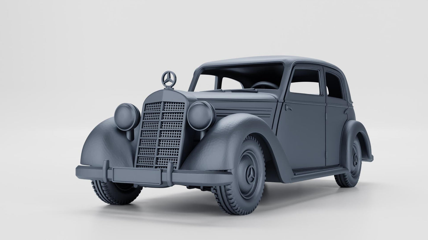 Mercedes 170 V (Mercedes W136) (Germany) – 3D Printed Resin Miniature | Highly Detailed WWII Vehicle | Multiple Scales