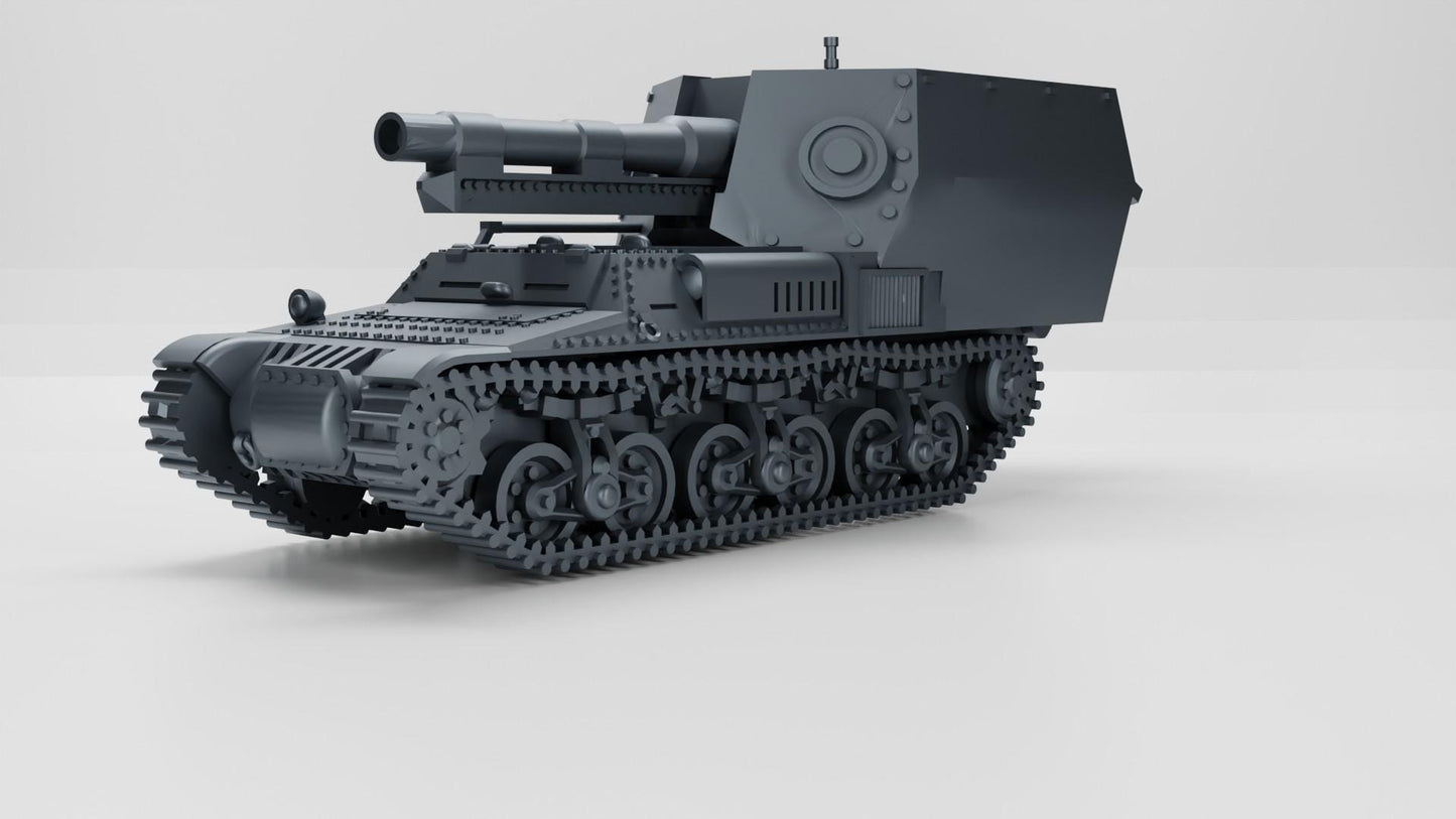 3D Printed 15cm Lorraine Sd.Kfz.135-1: WWII German Miniature