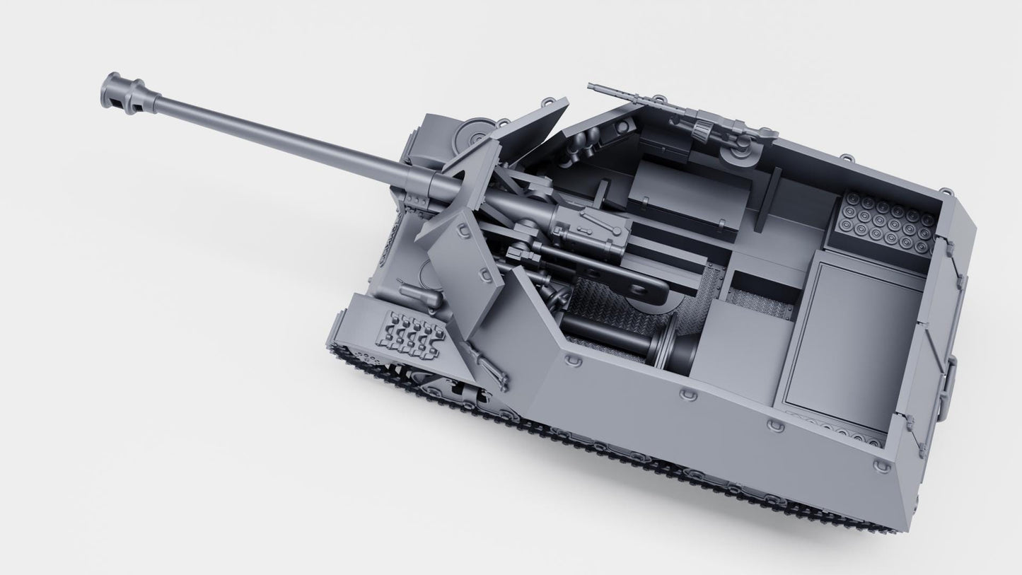 3D Printed German PaK 40 Tank Destroyer, WW2 Miniature (1:56 Scale)