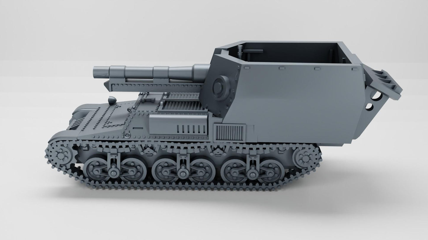 3D Printed 15cm Lorraine Sd.Kfz.135-1: WWII German Miniature