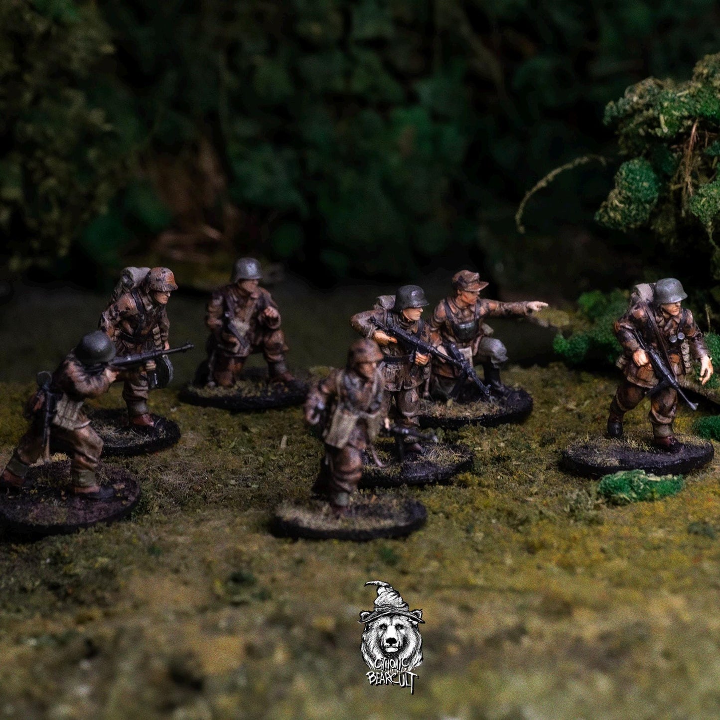 Infantry Riflemen/SMG | 28mm WW2 German Infantry (11)  | 3D Printed Miniatures in 1:56 Scale
