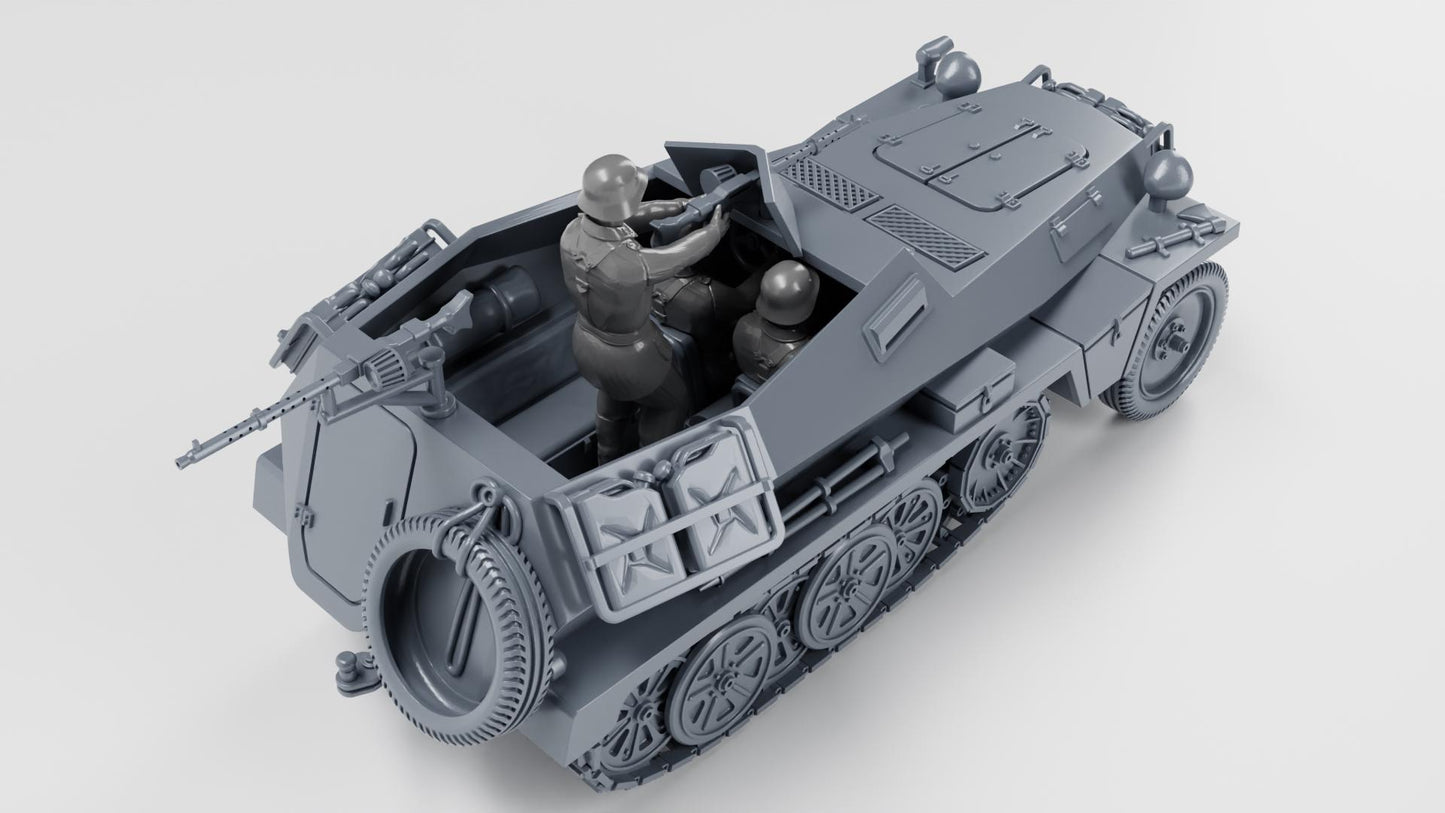 3D Printed WWII Sd.Kfz.250-1 Model - 28mm Tabletop Wargaming