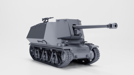 3D Printed German PaK 40 Tank Destroyer, WW2 Miniature (1:56 Scale)