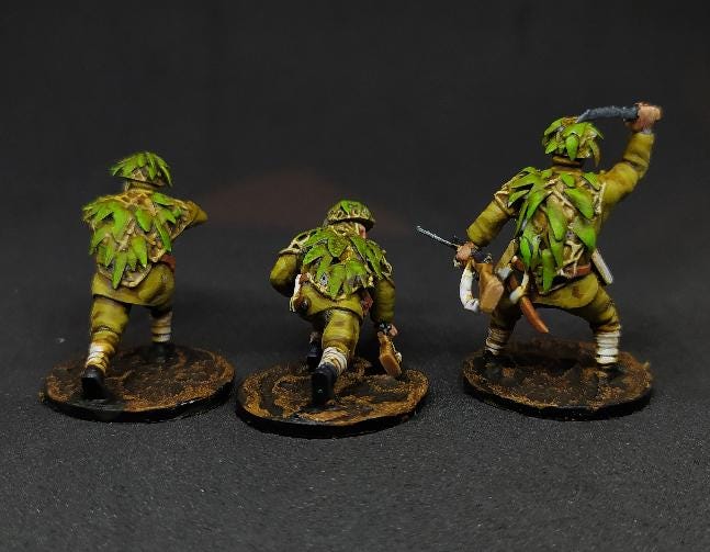 Imperial Japan scouts jungle fighters (6)  | 3D Printed Miniatures in 1:56 Scale Various Scales
