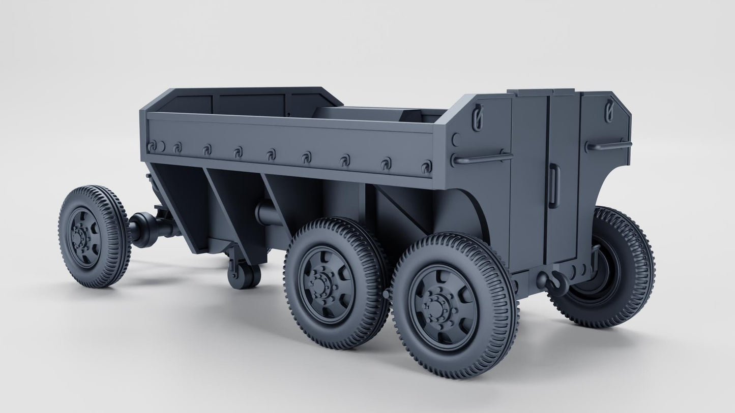 M23 Ammunition Trailer (US) – 3D Printed Resin Miniature | Highly Detailed WWII Vehicle | Multiple Scales (1/72, 1/56, 1/48, 1/35)
