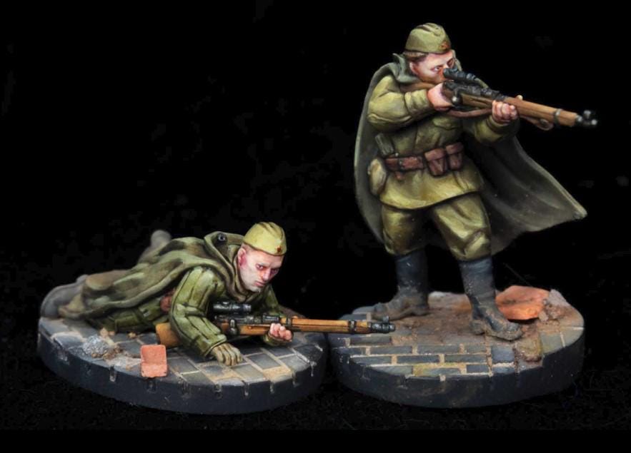 Soviet Sniper Team (late War Fall of Berlin)  (USSR) (Soviet, WW2) Various Scales BA