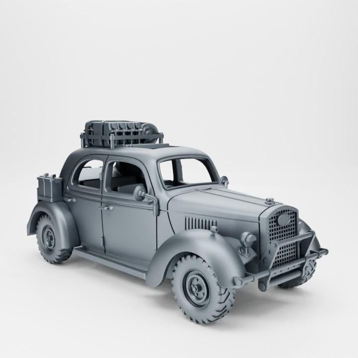 Ford WAO1 Staff Car – 3D Printed WWII Resin Miniature