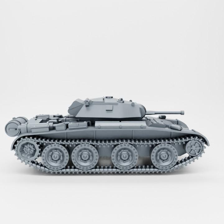A13 Mk III Covenanter Tank  (UK, WW2) Various Scales British 3D Printed