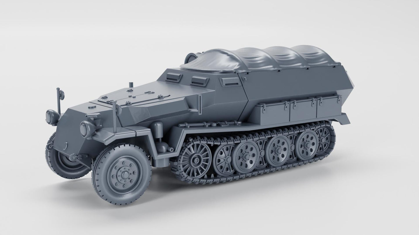 Sd.Kfz.251_8 Krankenpanzerwagen (Ambulance) (Germany, WW2)  – 3D Printed WWII Model – 28mm / 1:56 Scale for BA & Tabletop Wargames