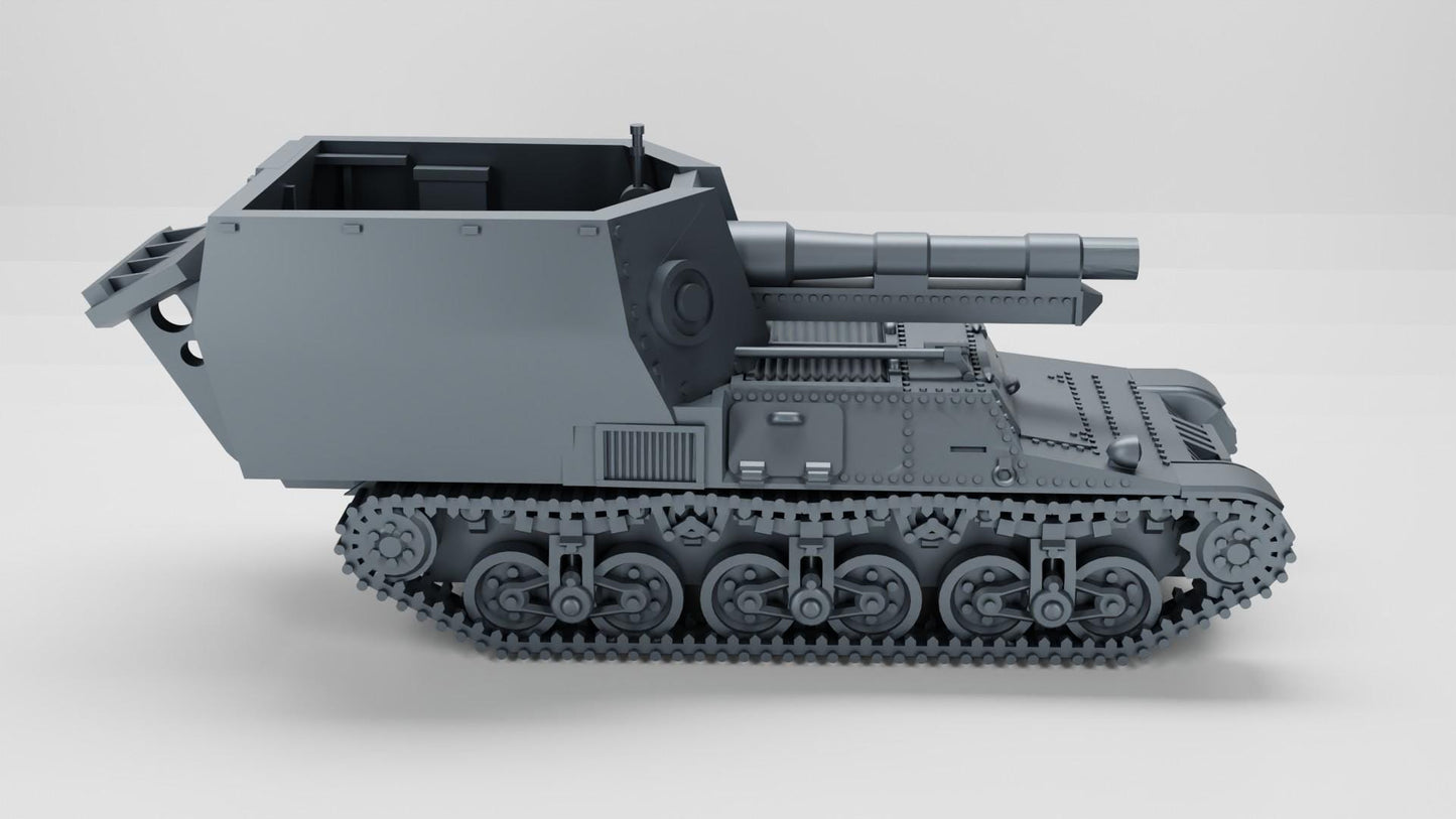 3D Printed 15cm Lorraine Sd.Kfz.135-1: WWII German Miniature