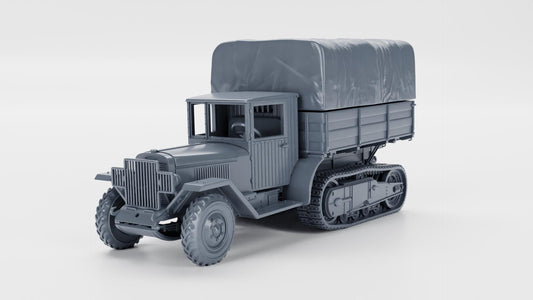 ZIS-42 Half-Track (USSR)– 3D Printed Resin Miniature | Highly Detailed WWII Vehicle | Multiple Scales (1/72, 1/56, 1/48, 1/35)