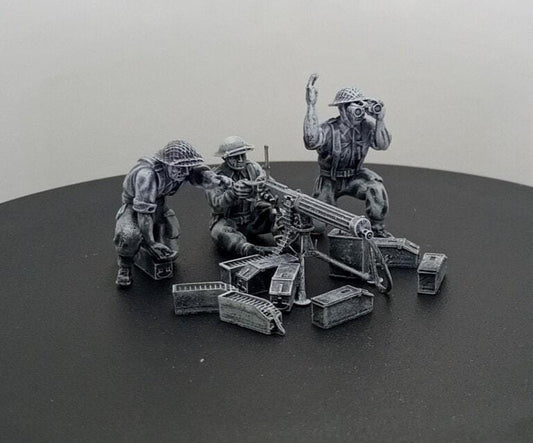 3D Printed British Vickers MMG and Crew - 1:56 Scale Miniatures