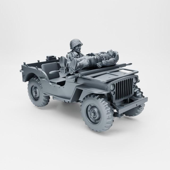 WW2 Jeep Willys 4x4 | 28mm 3D Printed Miniature