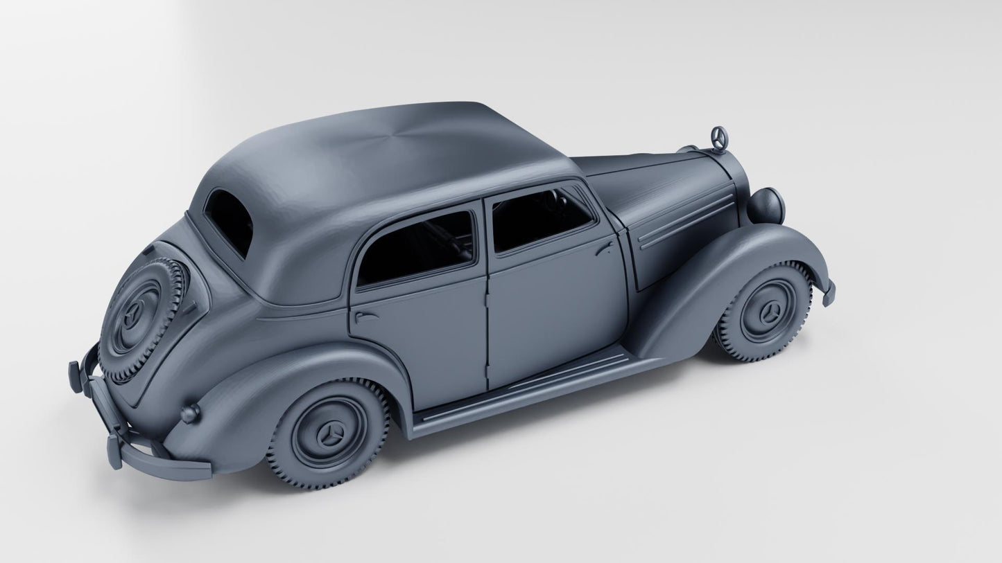 Mercedes 170 V (Mercedes W136) (Germany) – 3D Printed Resin Miniature | Highly Detailed WWII Vehicle | Multiple Scales