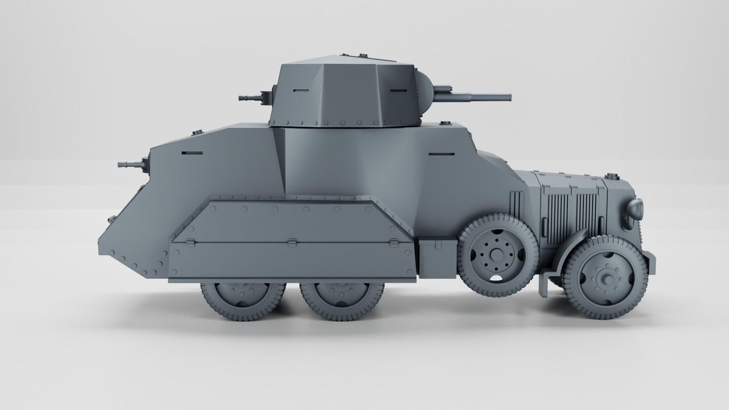 BA Battlegroup Armoured Car Autoblinda AB 611  (WW2 Italy ) 3D Printed Various Scales