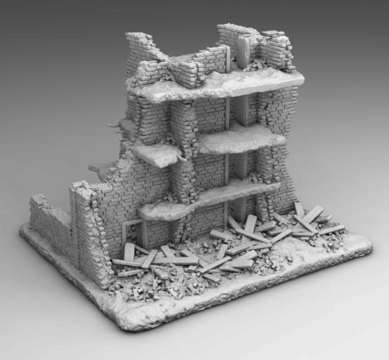 Wargaming Terrain  Arab Building  | 3D Printed Miniatures in 1:56 Scale Various Scales