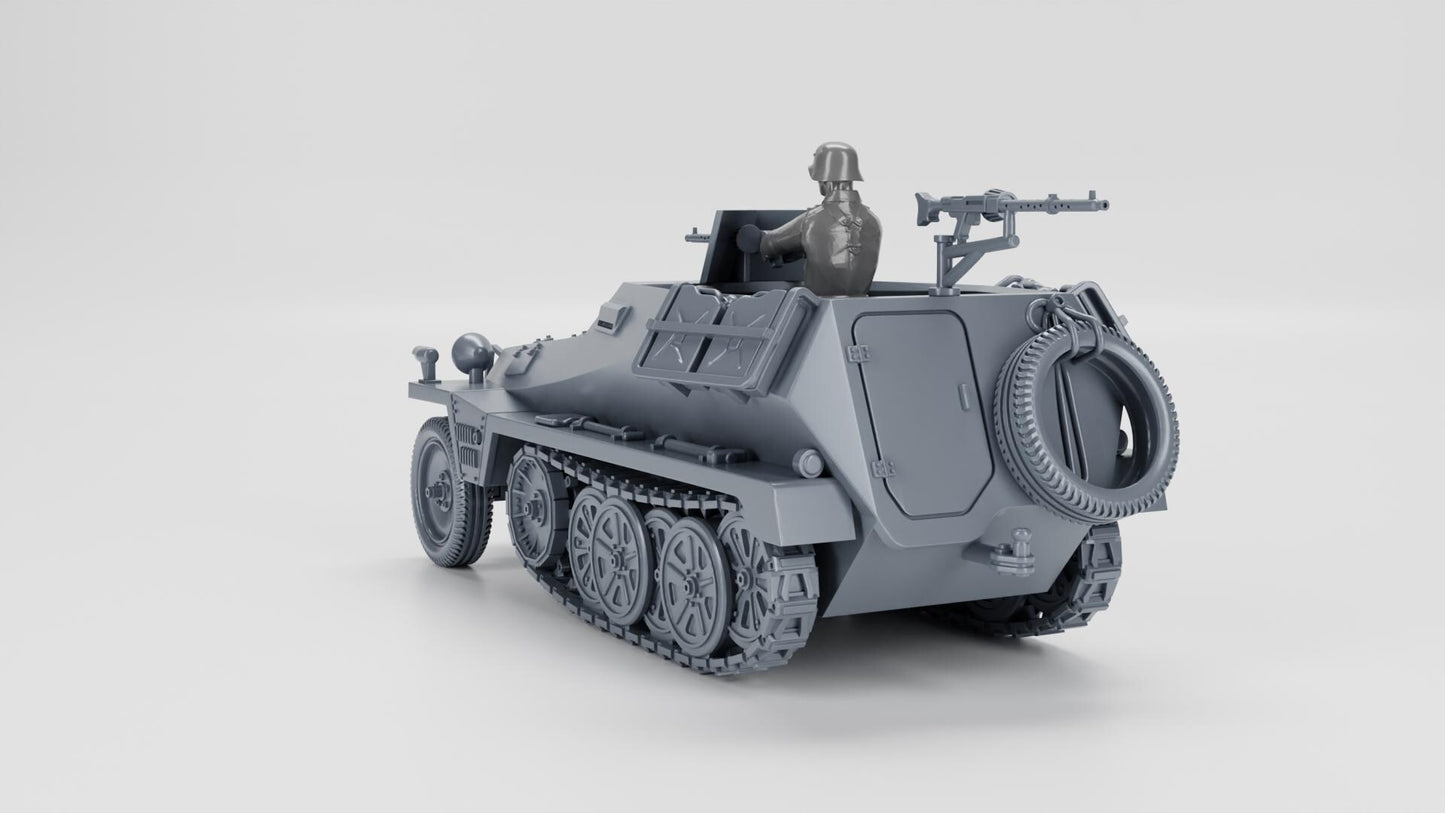 3D Printed WWII Sd.Kfz.250-1 Model - 28mm Tabletop Wargaming