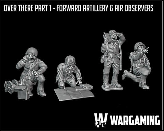 WW2 USA Infantry Observers | 28mm Resin 3D Printed Miniatures