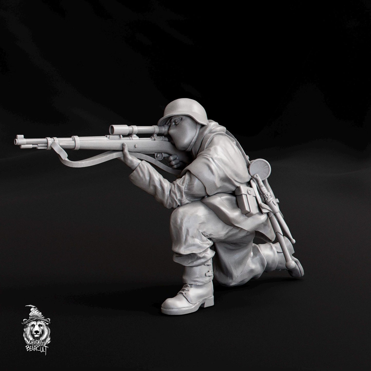 28mm Miniature Assault Pioneers | Mortar, Flamethrower, Sniper Team (3D Printed)