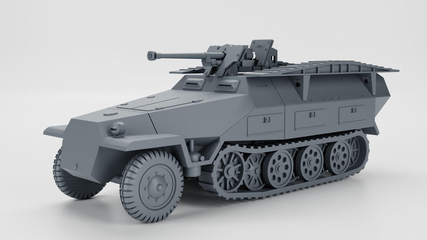 Halftrack Panzerspähwagen 251-7: WW2 German Resin Miniature