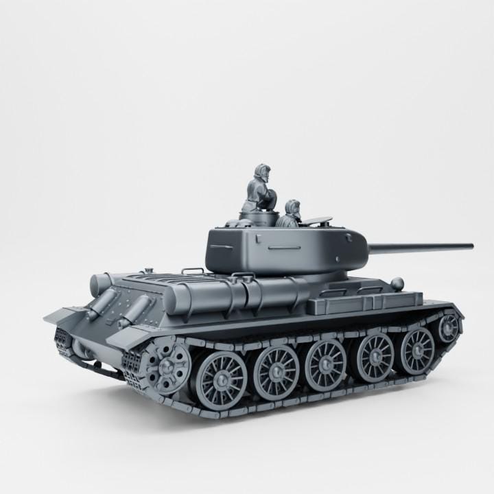 Soviet T34-85 Medium Tank (late War Fall of Berlin)  (USSR) (Soviet, WW2) Various Scales BA