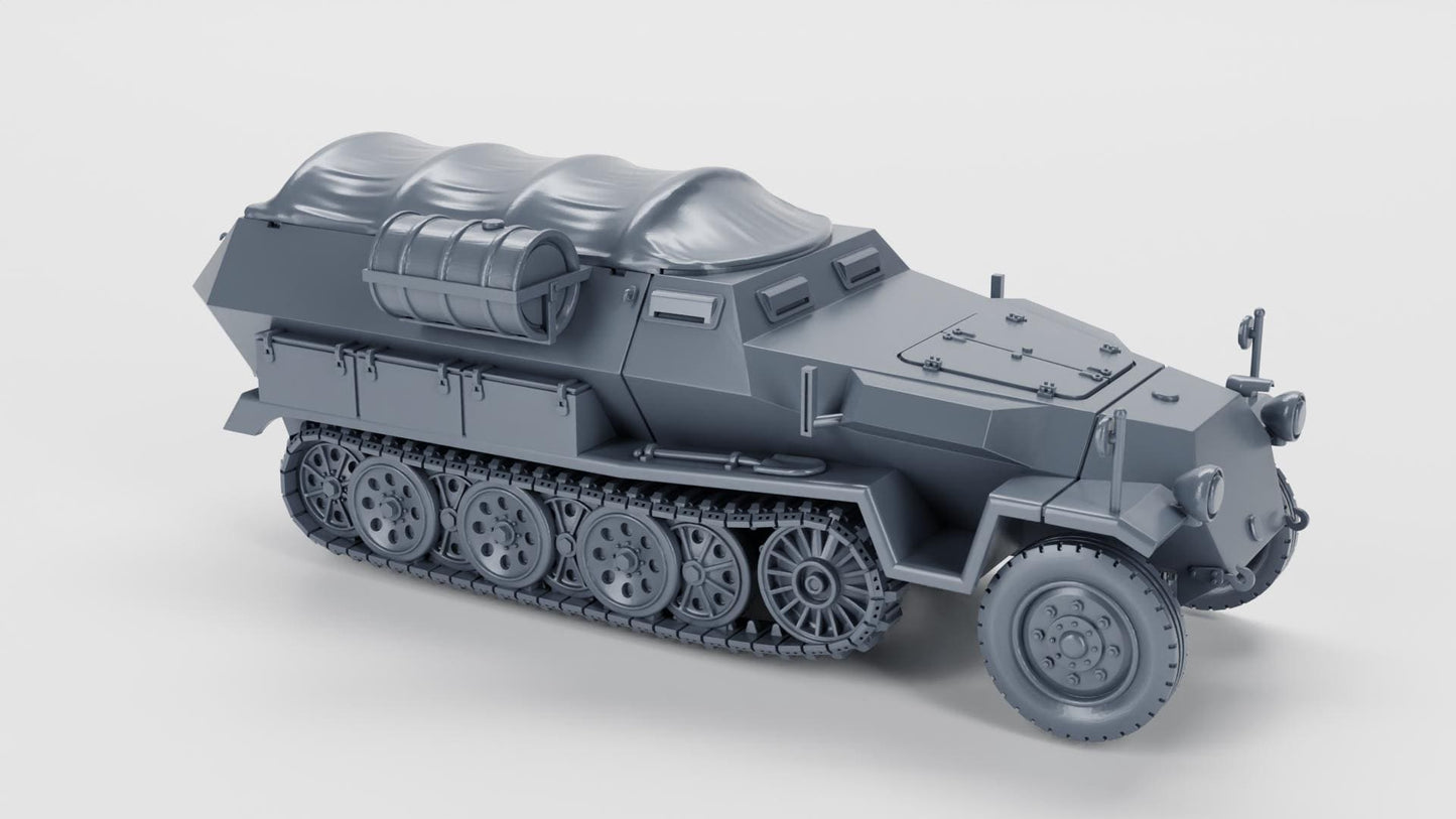 Sd.Kfz.251_8 Krankenpanzerwagen (Ambulance) (Germany, WW2)  – 3D Printed WWII Model – 28mm / 1:56 Scale for BA & Tabletop Wargames