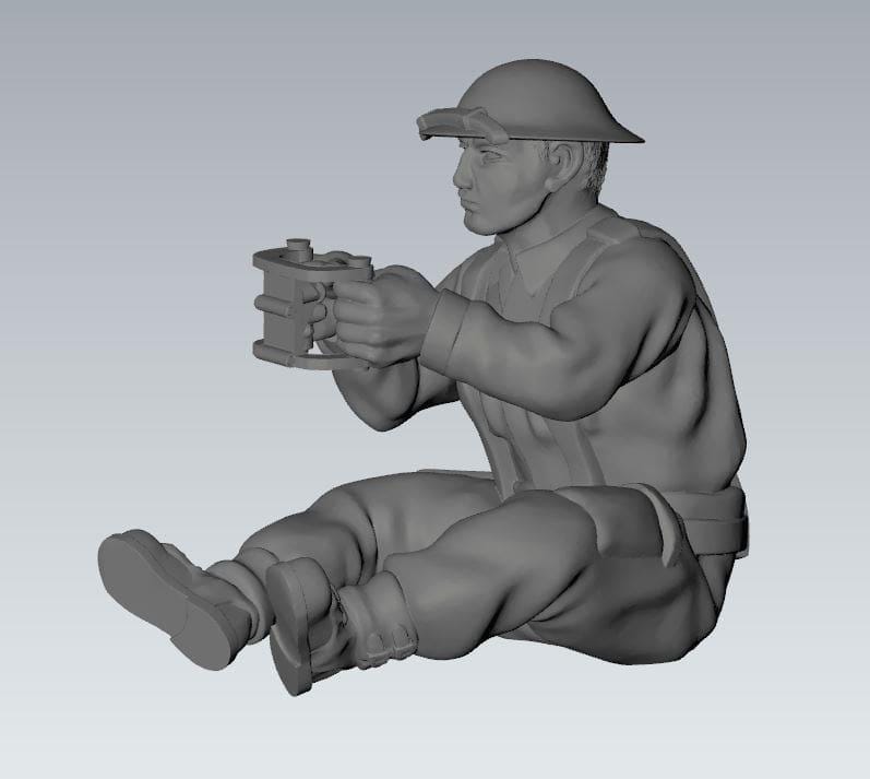 3D Printed British Vickers MMG and Crew - 1:56 Scale Miniatures